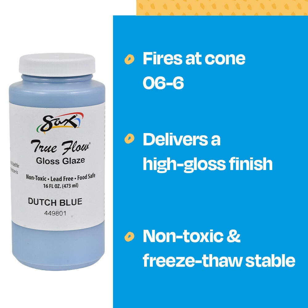 Sax Gloss Glaze, Dutch Blue, 1 Pint | School Specialty